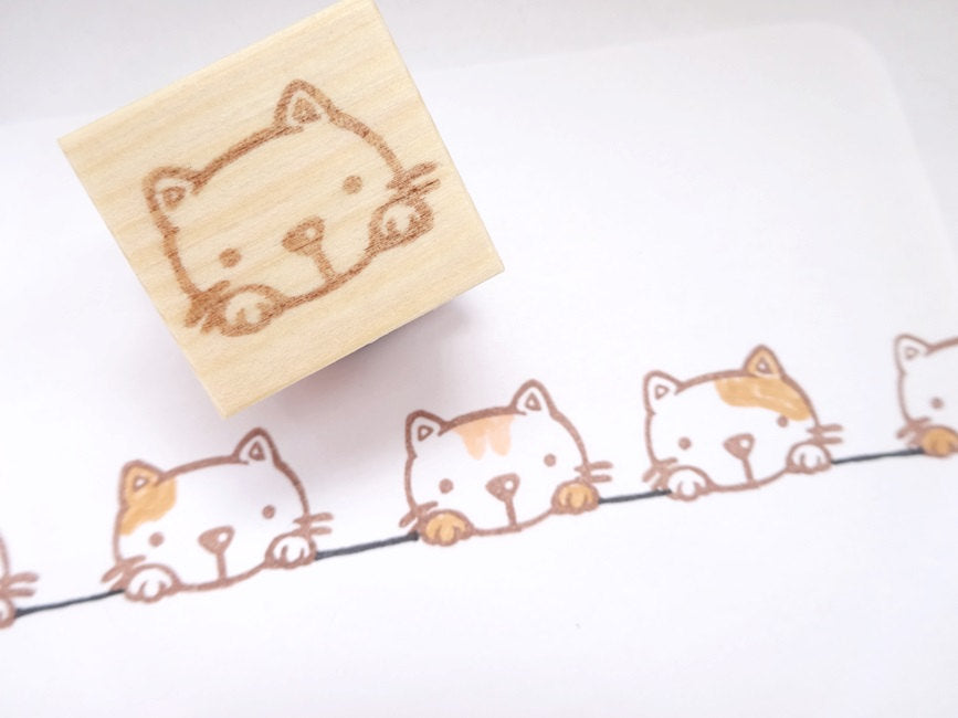 Hanging cat unique stamp – Japanese Rubber Stamps