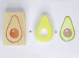 Avocado decoration handmade stamp, Japanese rubber stamps, Unique rubber stamps