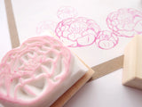 Peony invitation, Flower stamp, Peony decoration, Wedding rubber stamp, Wedding flower