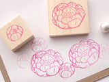 Peony invitation, Flower stamp, Peony decoration, Wedding rubber stamp, Wedding flower