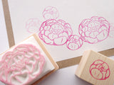 Peony invitation, Flower stamp, Peony decoration, Wedding rubber stamp, Wedding flower