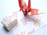 Origami crane, Wedding decoration, Japanese rubber stamp, Wedding stamp