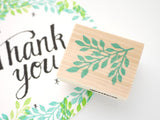 Leaf rubber stamp, Wreath decoration stamp, Christmas wreath, Handmade card decoration, Japanese rubber stamps