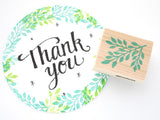 Leaf rubber stamp, Wreath decoration stamp, Christmas wreath, Handmade card decoration, Japanese rubber stamps