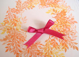Leaf rubber stamp, Wreath decoration stamp, Christmas wreath, Handmade card decoration, Japanese rubber stamps