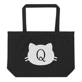 Cat tote bag, Initial tote bag, Cat initial tote