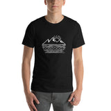 Outdoor T-shirt, Line art T-shirt, Gift for men