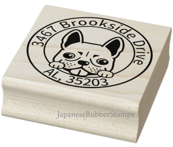 French bulldog custom stamp