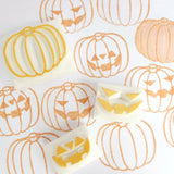 Smiley pumpkin rubber stamp, Halloween decoration, Hobonichi rubber stamps, Japanese rubber stamps