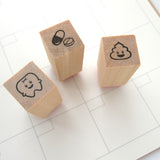Health check mini icon stamps set of 3