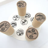 Bonsai master rubber stamps, Miniature bonsai rubber stamp