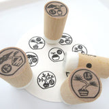Bonsai master rubber stamps, Miniature bonsai rubber stamp