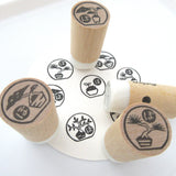 Bonsai master rubber stamps, Miniature bonsai rubber stamp