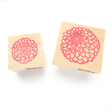 Dahlia flower invitation stamp, Flower rubber stamp, Wedding rubber stamp, Flower decoration