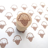 Ice cream stamp, Retro pop ice cream, Kawaii rubber stamp, Japanese stationery, Japanese rubber stamps