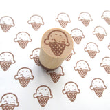 Ice cream stamp, Retro pop ice cream, Kawaii rubber stamp, Japanese stationery, Japanese rubber stamps
