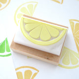 Lemon stamp, Half lemon, Kawaii stationery, Handmade rubber stamp, Japanese rubber stamps