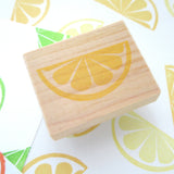 Lemon stamp, Half lemon, Kawaii stationery, Handmade rubber stamp, Japanese rubber stamps