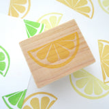 Lemon stamp, Half lemon, Kawaii stationery, Handmade rubber stamp, Japanese rubber stamps