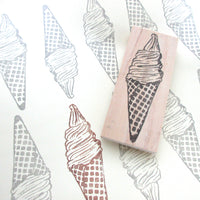 Big ice cream rubber stamp