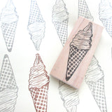 Big ice cream rubber stamp