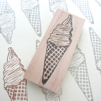 Big ice cream rubber stamp