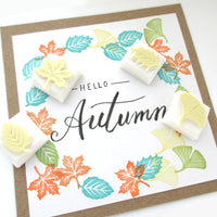 Decoration leaf stamps set of 4