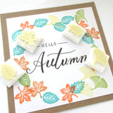 Decoration leaf stamps set of 4