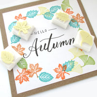 Decoration leaf stamps set of 4