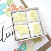 Decoration leaf stamps set of 4