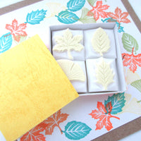 Decoration leaf stamps set of 4