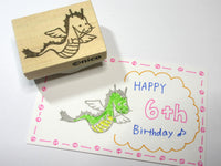 Baby dragon rubber stamp, Animal rubber stamp, Baby shower invitation rubber stamp, Japanese rubber stamp