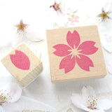 Cherry blossom and petal stamps (Big and Small), Cherry blossom stamp, Flower stamp, Japanese rubber stamp