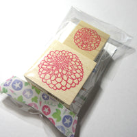 Dahlia flower invitation stamp, Flower rubber stamp, Wedding rubber stamp, Flower decoration