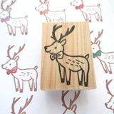 Reindeer rubber stamp, Christmas reindeer stamp, Cute rubber stamp, Animal invitation