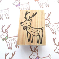 Reindeer rubber stamp, Christmas reindeer stamp, Cute rubber stamp, Animal invitation