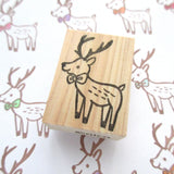 Reindeer rubber stamp, Christmas reindeer stamp, Cute rubber stamp, Animal invitation