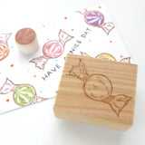 Retro candy rubber stamp