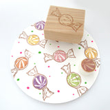 Retro candy rubber stamp