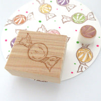 Retro candy rubber stamp