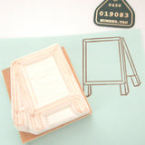 Cafe blackboard stamp, Japanese rubber stamps, Cute rubber stamp, Snail mail decoration