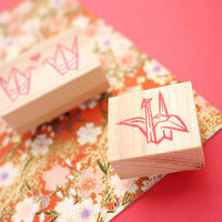 Origami crane, Wedding decoration, Japanese rubber stamp, Wedding stamp