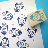 Rocket rubber stamp