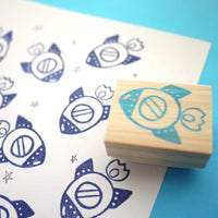 Rocket rubber stamp