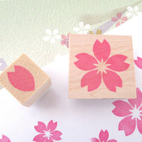 Cherry blossom and petal stamps (Big and Small), Cherry blossom stamp, Flower stamp, Japanese rubber stamp