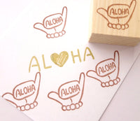 Aloha Shaka sign stamp, Japanese rubber stamp