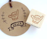 Aloha Shaka sign stamp, Japanese rubber stamp