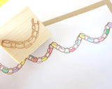 Paper ring Origami garland stamp