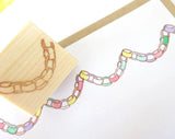 Paper ring Origami garland stamp