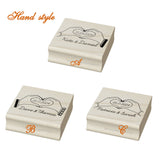 Wedding invitation heart hands rubber stamp